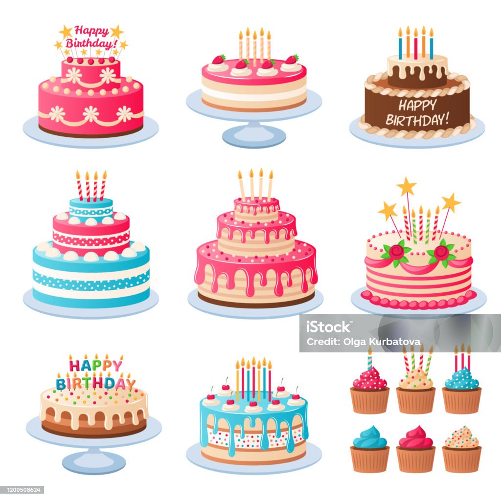 Ilustración de Pasteles De Dibujos Animados Coloridos Deliciosos Postres Pastel De Cumpleaños Con Velas De Celebración Y Rodajas De Chocolate Cupcakes De Vacaciones Conjunto Vectorial y más Vectores Libres de Derechos de Ilustración de Pasteles De Dibujos Animados Coloridos Deliciosos Postres Pastel De Cumpleaños Con Velas De Celebración Y Rodajas De Chocolate Cupcakes De Vacaciones Conjunto Vectorial y más Vectores Libres de Derechos de