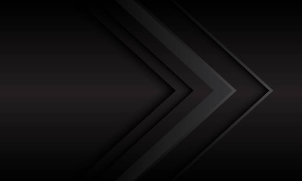 istock Abstract dark grey metallic arrow direction with blank space design modern futuristic background vector illustration. 1200510157
