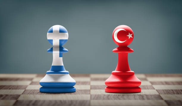 istock Greece and Turkey conflict. 3D illustration. 1200513625