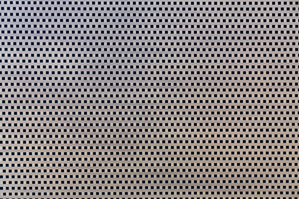 Expanded gold stainless hairline with black rectangle hole / seamless texture/ interior material