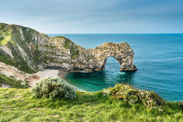 쥬라기 해안의 더들 도어 - durdle door 뉴스 사진 이미지