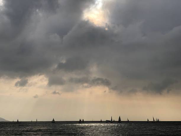 istock Sailboat, sea, harbour, blue, sky, cloud, seagull, Istanbul, Turkey 1200526743