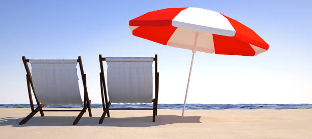 istock beach lounger at the beach 1200528133