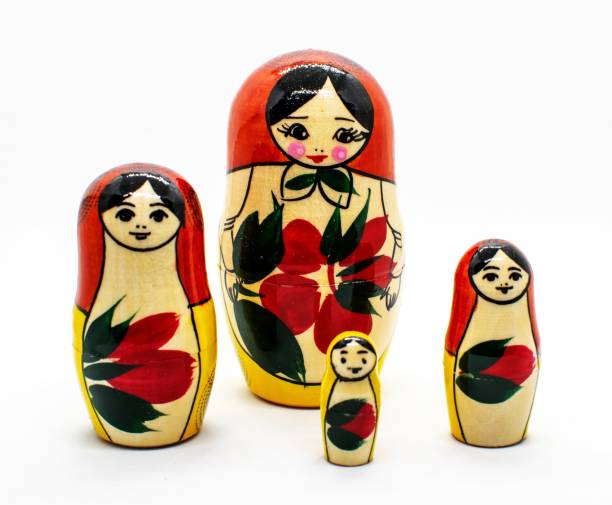 istock A set of Babushka dolls isolated on white background. 1200528280