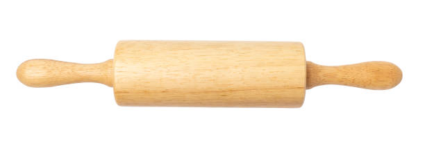 istock Wooden rolling pin isolated on white background 1200529053
