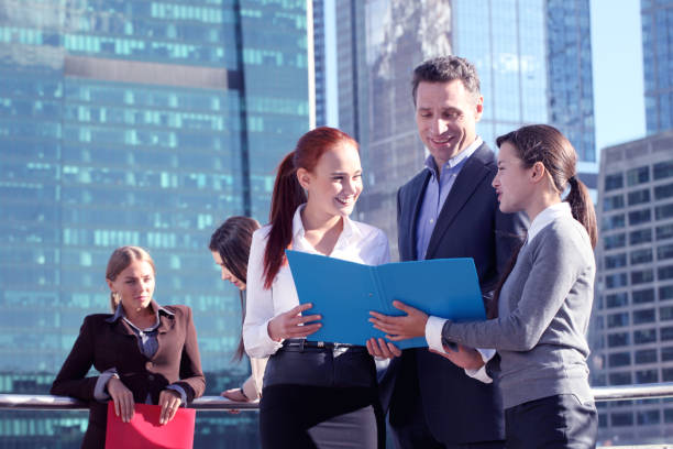istock Business people meeting outdoors 1200529247