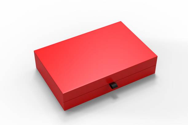 Blank cosmetic gift set box for branding, 3d render illustration.