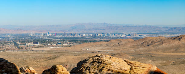 Las Vegas skyline looking from Red Rock Canyon