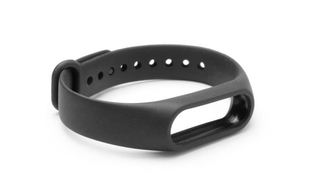 istock Strap from fitness bracelet. Rubber strap isolated on white 1200538238