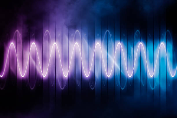 istock Audio signal or soundwave glowing neon abstract background or backdrop futuristic illustration . Technology, sound and music graphic concepts. 1200539847