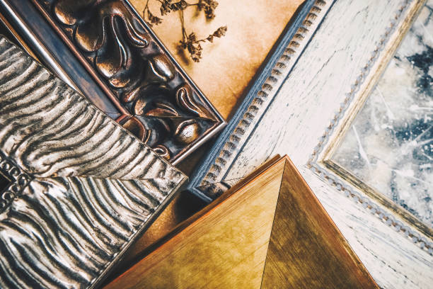 istock Picture framing. Decorative frame for a painting. 1200552824