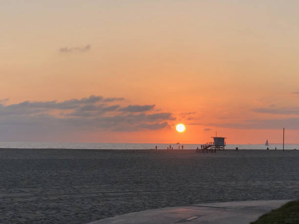 istock Sun sets over the pacific ocean in Southern California 1200555829
