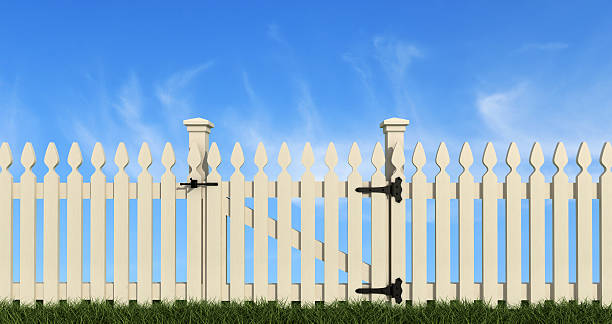 istock white wooden fence 120055952