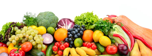 istock Heap different fruits, vegetables and berries 1200560822