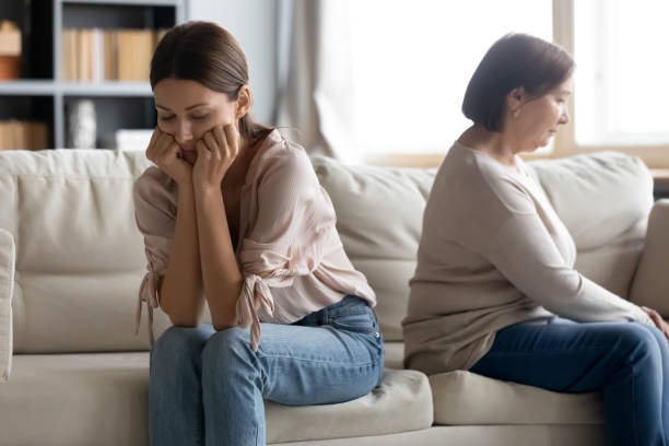 istock Offended adult mum and daughter avoid talking after fight 1200561586