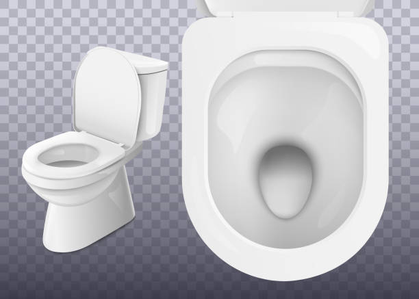 istock White clean ceramic toilet from top and side view isolated on transparent background 1200561824