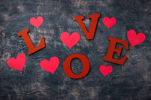 istock Valentines Day background with letters LOVE 1200565743