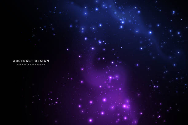 deep space, galaxy, abstrakter hintergrund für ihr grafikdesign. vektor-illustration - star shape sky star aurora borealis stock-grafiken, -clipart, -cartoons und -symbole