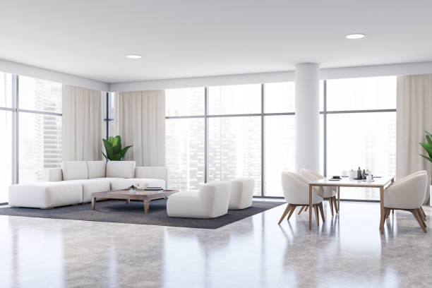 istock White living room and dining room corner 1200571129