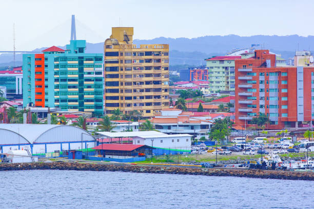 istock Colon, Panama, Atlantic Entrance to Panama Canal 1200573651