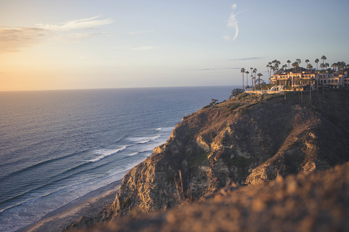 La Jolla, San Diego - House on Cliff at Sunset - Vacation, Southern California, Travel, Beautiful