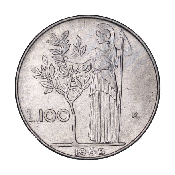 istock Italian one hundred lire coin from 1968 1200577586