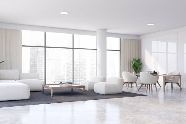 istock White living room and dining room interior 1200577824