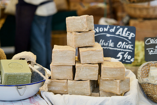 Presentation of aleppo soap