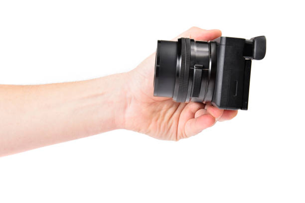 istock Hand hold the camera and take the selfie photo 1200580519