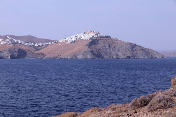 istock Chora on Rock above sea, Astypalaia island 1200584450