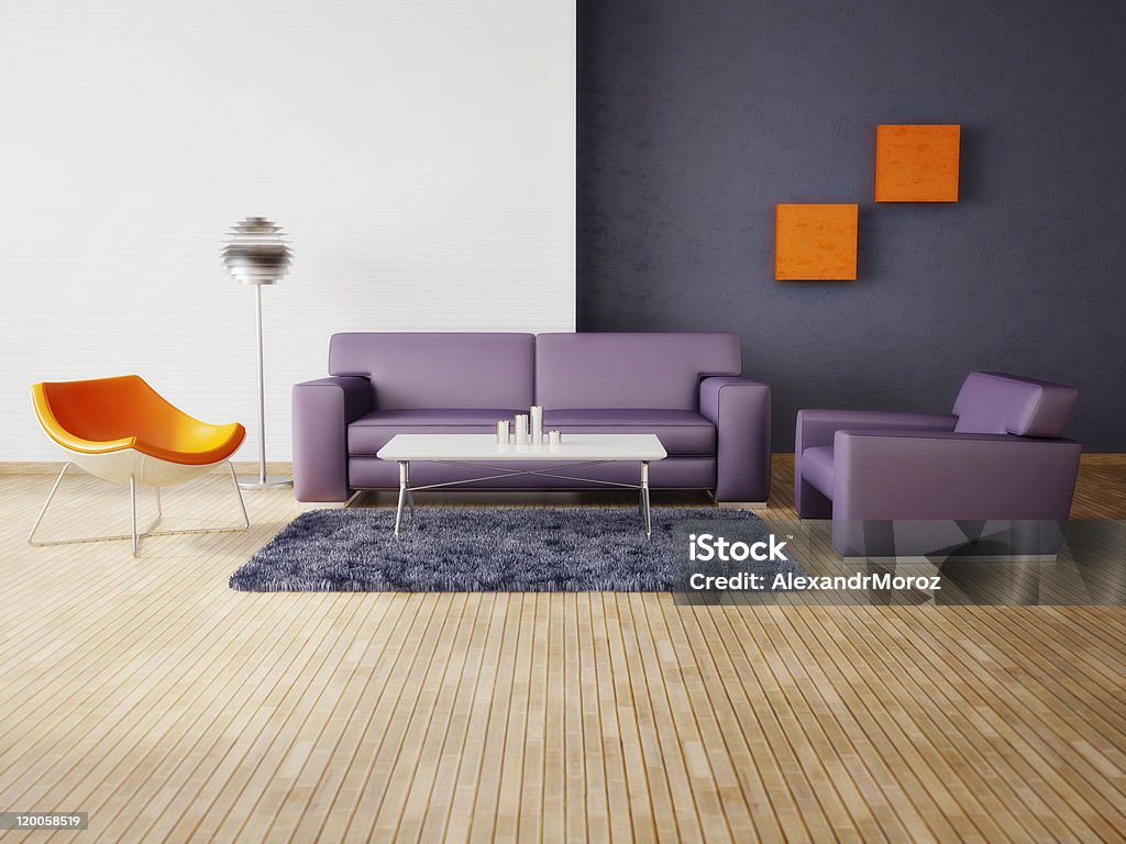 room modern interior room with nice furniture inside Apartment Stock Photo