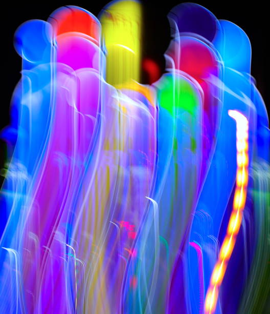 istock Camera Slow Shutter movement produce lighting effects and double image of Patong Phuket Thailand 1200588513