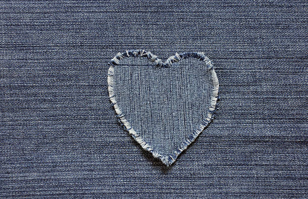 Heart of jeans stock photo