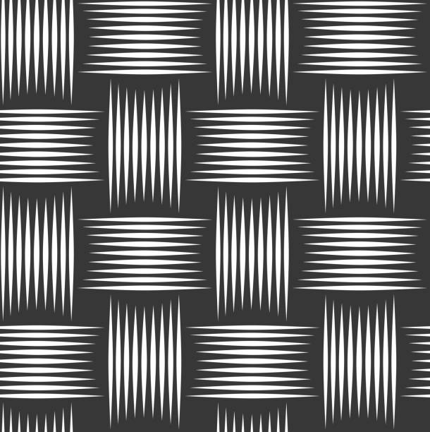 직조 원활한 패턴, 짠 질감 벡터 선형 배경, 섬유 니트 반복 타일링 벽지, 완벽한 단순한 최소한의 디자인. - woven stock illustrations