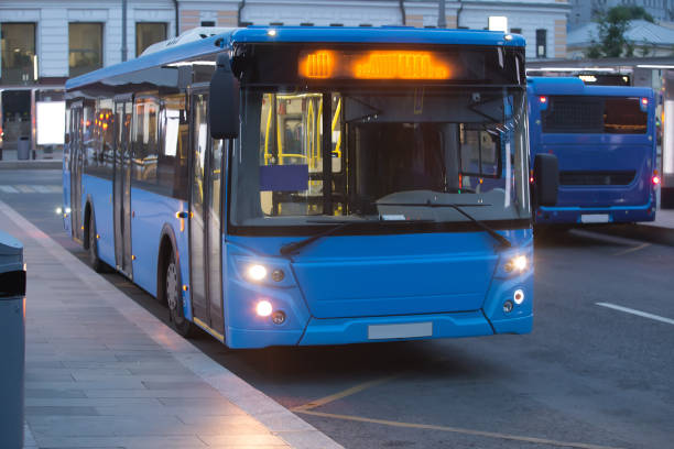 istock Buses on the city street 1200597309