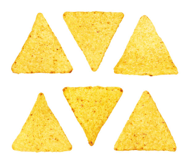 istock Mexican nachos chips, on white background 1200597509