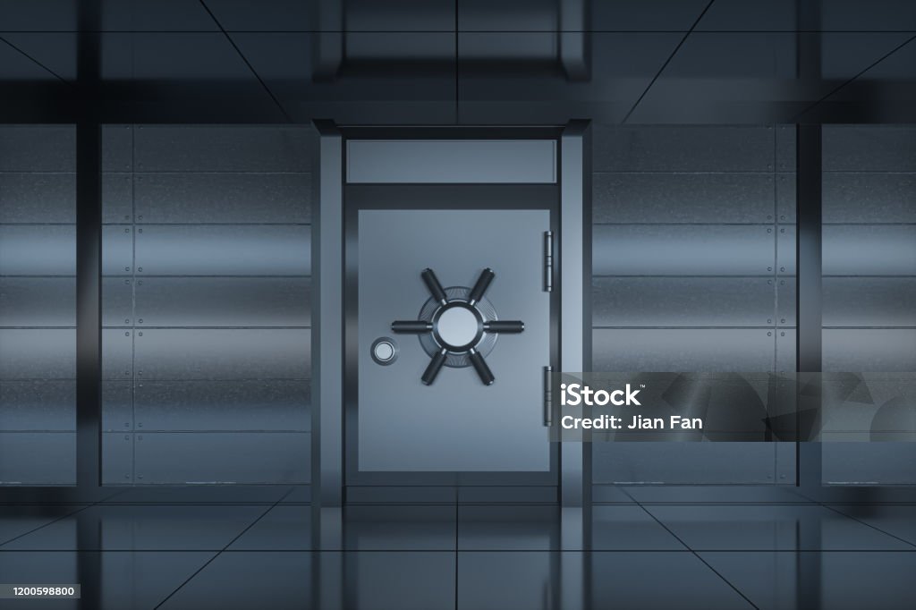 Safety Gate And Coded Lock Abstract Conception 3d Rendering Stock Photo ...