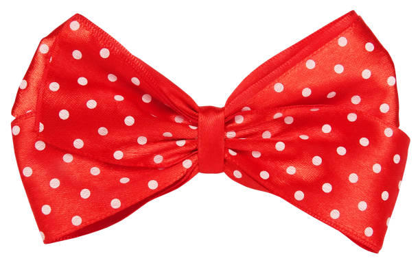 This is a dotted red bow tie for decoration.