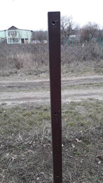 istock Construction of metal poles with he structural finish 1200601210