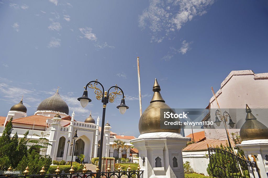 mosque Bright mosque, Islam religious buildings in day in Penang, Malaysia, Asia. Architectural Dome Stock Photo