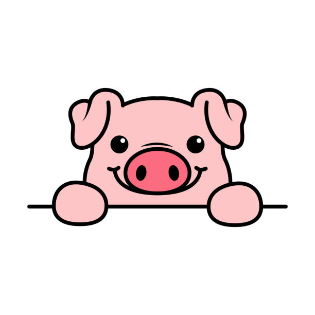 Ilustración de Patas De Cerdo Lindo Sobre La Pared Icono De Dibujos Animados  Cara De Cerdo Ilustración Vectorial y más Vectores Libres de Derechos de  Cerdo - iStock