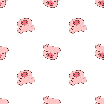 Cute Pig Face Cartoon Seamless Pattern Vector Illustration Stock Illustration - Download Image Now - iStock Cute Pig Face Cartoon Seamless Pattern Vector Illustration Stock Illustration - Download Image Now - iStock