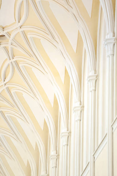 istock Arched ceiling of church. 1200602508