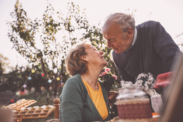 istock Senior married couple about to kiss 1200610079