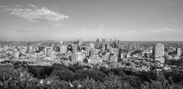 istock Montreal from top view at sunset in Canada 1200610153