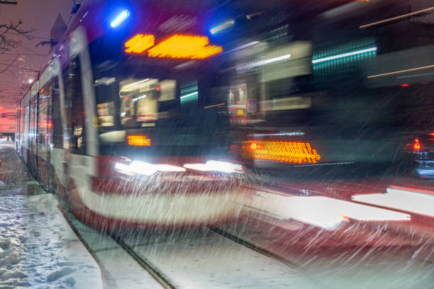 istock Toronto Streetcar in Winter, Canada 1200615679