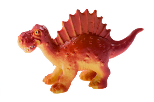 object on white - tio dinosaur close up