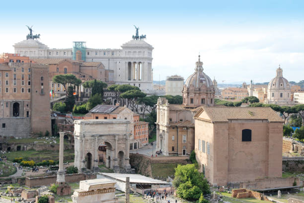 istock View of the Roman Forum during sunset 1200628179