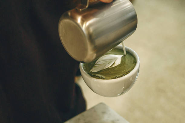 istock Barista prepares matcha latte tea 1200637481