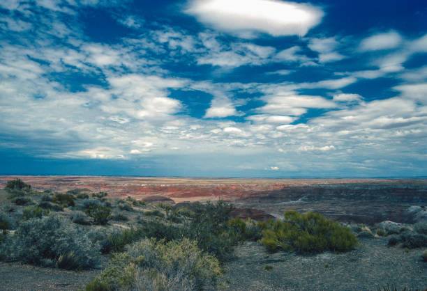 istock Petrified Forest National Park - Painted Desert & Sky - 1990 1200638440